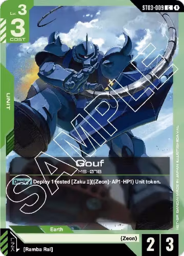 Gouf (ST03-009), Starter Deck 03: Zeon's Rush — Gundam card price