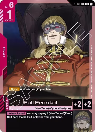 Full Frontal (ST03-010), Starter Deck 03: Zeon's Rush — Gundam card price