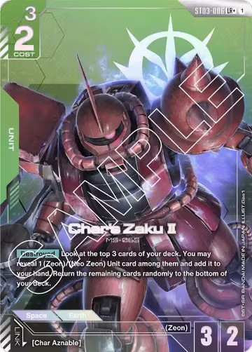 Char's Zaku II (LR+) (ST03-006) — card price