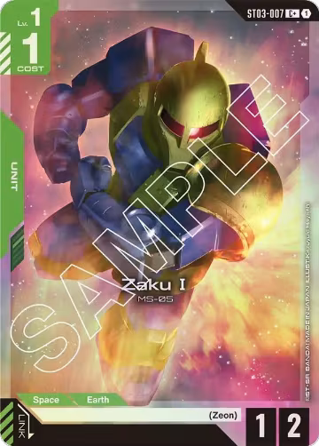 Zaku I (C+) (ST03-007), Starter Deck 03: Zeon's Rush — Gundam card price