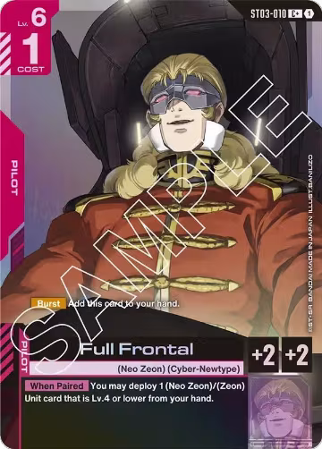 Full Frontal (C+) (ST03-010), Starter Deck 03: Zeon's Rush — Gundam card price