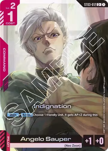 Indignation (C+) (ST03-012), Starter Deck 03: Zeon's Rush — Gundam card price