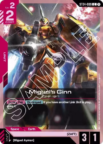 Miguel's Ginn (ST04-009), Starter Deck 04: SEED Strike — Gundam card price