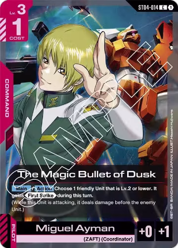 The Magic Bullet of Dusk (ST04-014), Starter Deck 04: SEED Strike — Gundam card price