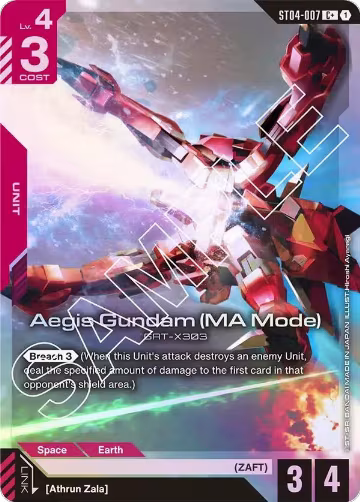Aegis Gundam (MA Mode) (C+) (ST04-007), Starter Deck 04: SEED Strike — Gundam card price