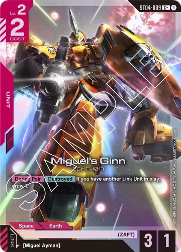 Miguel's Ginn (C+) (ST04-009), Starter Deck 04: SEED Strike — Gundam card price