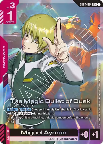 The Magic Bullet of Dusk (C+) (ST04-014), Starter Deck 04: SEED Strike — Gundam card price