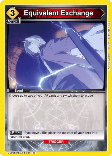 Equivalent Exchange (UE09ST/FMA-1-031), FULLMETAL ALCHEMIST Starter Deck — Union Arena card price