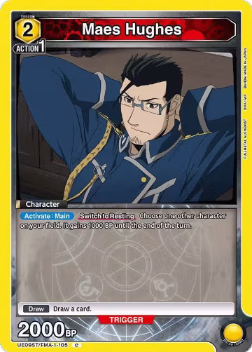 Maes Hughes (UE09ST/FMA-1-105), FULLMETAL ALCHEMIST Starter Deck — Union Arena card price