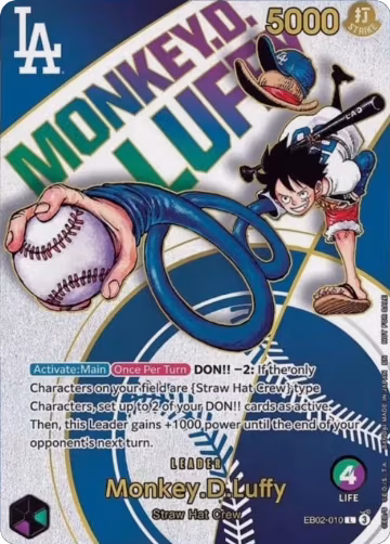 Monkey.D.Luffy (010) (Dodgers x ONE PIECE) (EB02-010), One Piece Promotion Cards — One Piece card price