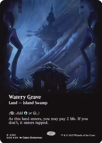 Watery Grave (Borderless) (Galaxy Foil) (381), Edge of Eternities — Magic card price