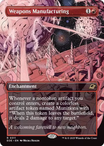 Weapons Manufacturing (Borderless) (311), Edge of Eternities — Magic card price