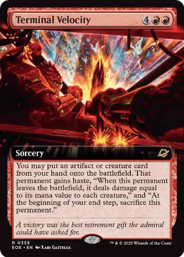 Terminal Velocity (Extended Art) (338), Edge of Eternities — Magic card price