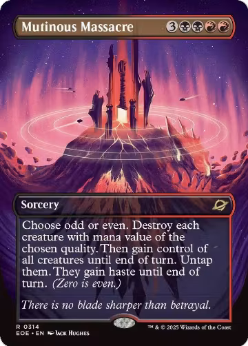 Mutinous Massacre (Borderless) (314), Edge of Eternities — Magic card price