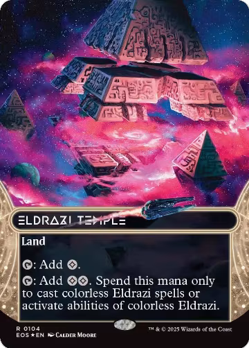 Eldrazi Temple (0104) (Borderless) (Galaxy Foil) (104), Edge of Eternities: Stellar Sights — Magic card price