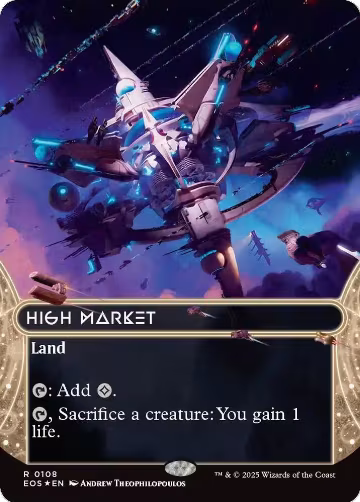 High Market (0108) (Borderless) (Galaxy Foil) (108), Edge of Eternities: Stellar Sights — Magic card price
