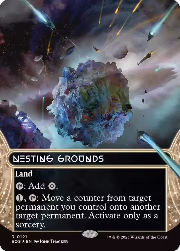 Nesting Grounds (0121) (Borderless) (Galaxy Foil) (121), Edge of Eternities: Stellar Sights — Magic card price