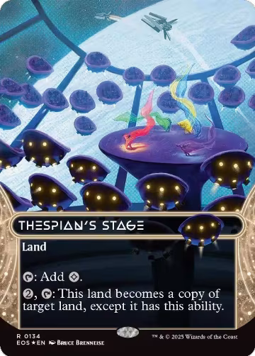 Thespian's Stage (0134) (Borderless) (Galaxy Foil) (134), Edge of Eternities: Stellar Sights — Magic card price