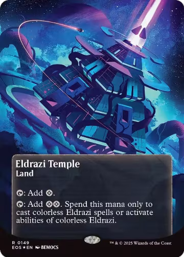 Eldrazi Temple (0149) (Borderless) (Galaxy Foil) (149), Edge of Eternities: Stellar Sights — Magic card price