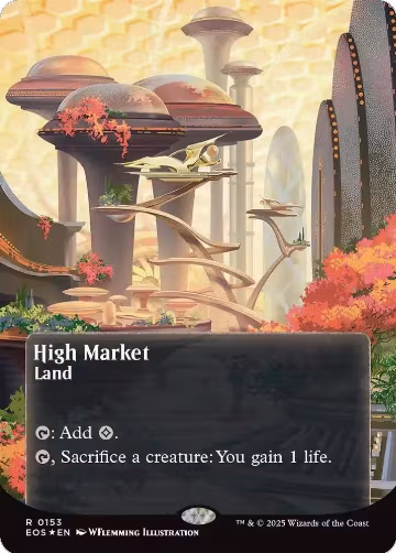 High Market (0153) (Borderless) (Galaxy Foil) (153), Edge of Eternities: Stellar Sights — Magic card price