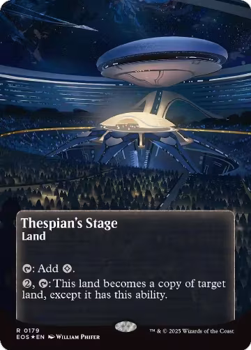 Thespian's Stage (0179) (Borderless) (Galaxy Foil) (179), Edge of Eternities: Stellar Sights — Magic card price