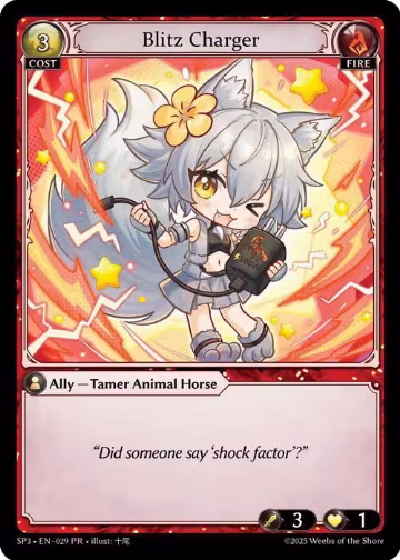 Blitz Charger (029), Supporter Pack 3 — Grand Archive card price