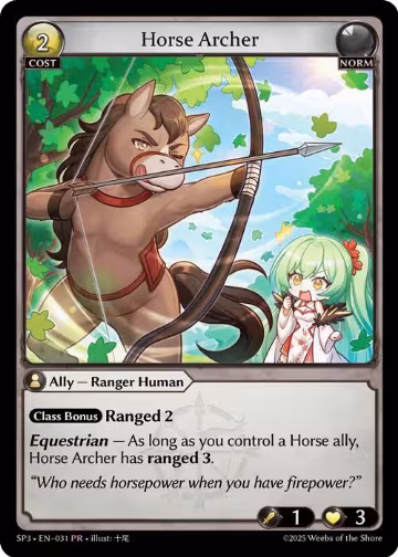 Horse Archer (031), Supporter Pack 3 — Grand Archive card price