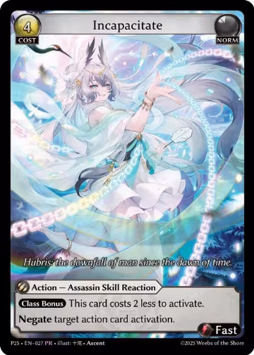 Incapacitate (027) (027), Promotional Cards — Grand Archive card price