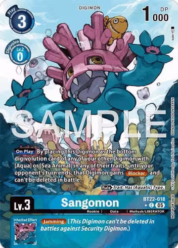 Sangomon (Box Topper) (BT22-018 C), Cyber Eden — Digimon card price
