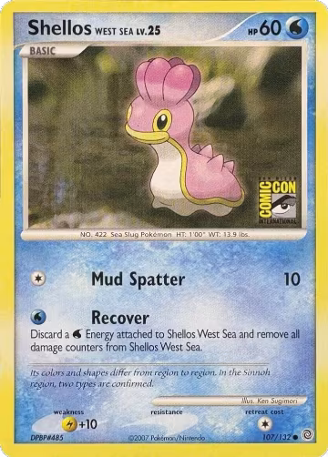 Shellos West Sea (SDCC 2007) (107/132), Miscellaneous Cards & Products — Pokémon card price