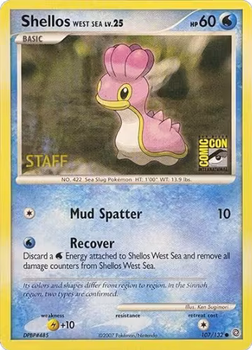 Shellos West Sea (SDCC 2007 Staff) (107/132), Miscellaneous Cards & Products — Pokémon card price