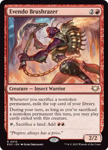 Evendo Brushrazer (10), Commander: Edge of Eternities — Magic card price