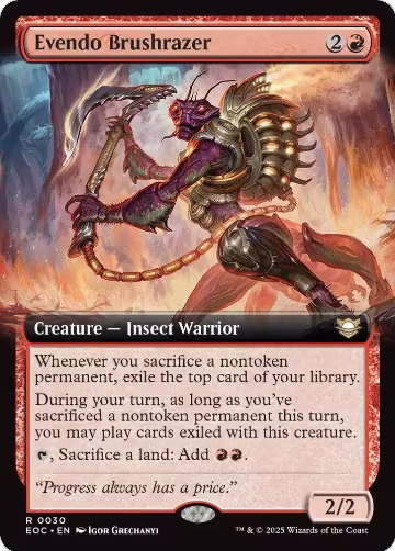 Evendo Brushrazer (Extended Art) (30), Commander: Edge of Eternities — Magic card price