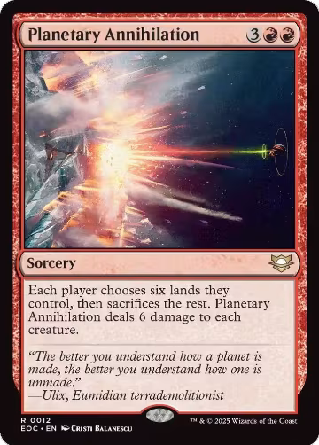 Planetary Annihilation (12), Commander: Edge of Eternities — Magic card price