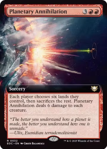 Planetary Annihilation (Extended Art) (32), Commander: Edge of Eternities — Magic card price