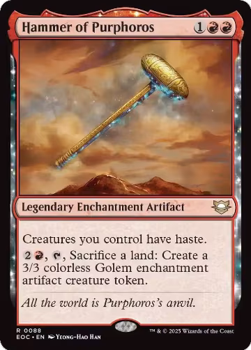 Hammer of Purphoros (88), Commander: Edge of Eternities — Magic card price
