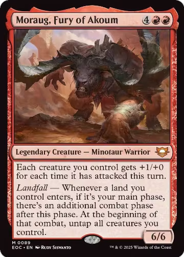 Moraug, Fury of Akoum (89), Commander: Edge of Eternities — Magic card price