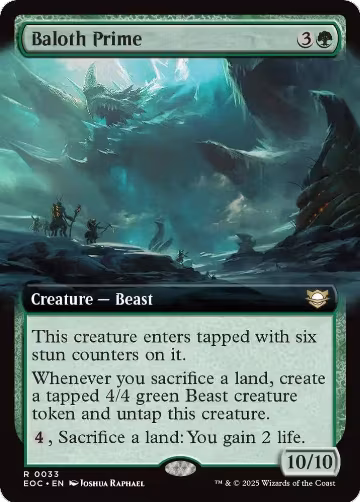 Baloth Prime (Extended Art) (33), Commander: Edge of Eternities — Magic card price