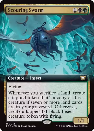 Scouring Swarm (Extended Art) (36), Commander: Edge of Eternities — Magic card price