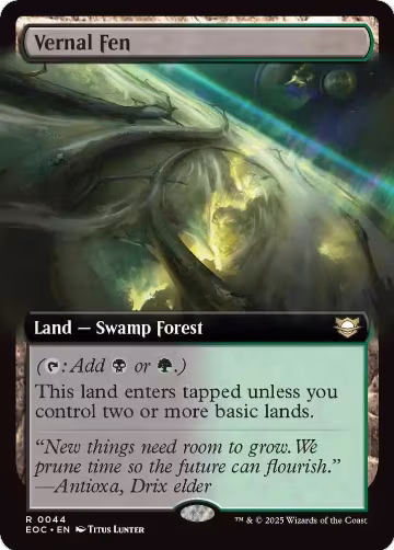 Vernal Fen (Extended Art) (44), Commander: Edge of Eternities — Magic card price