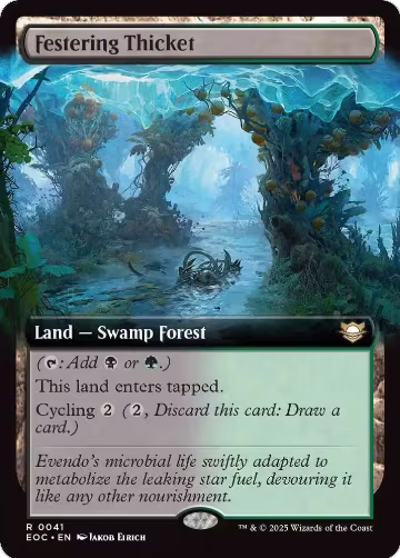 Festering Thicket (Extended Art) (41), Commander: Edge of Eternities — Magic card price