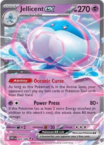 Jellicent ex (045/086), White Flare — Pokémon card price