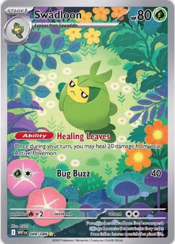Swadloon - 088/086 (088/086), White Flare — Pokémon card price