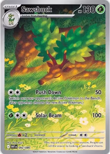 Sawsbuck - 092/086 (092/086), White Flare — Pokémon card price