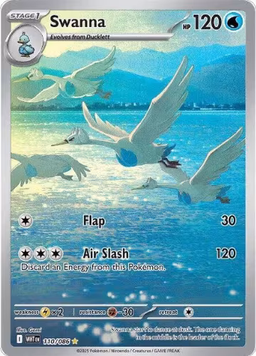 Swanna - 110/086 (110/086), White Flare — Pokémon card price