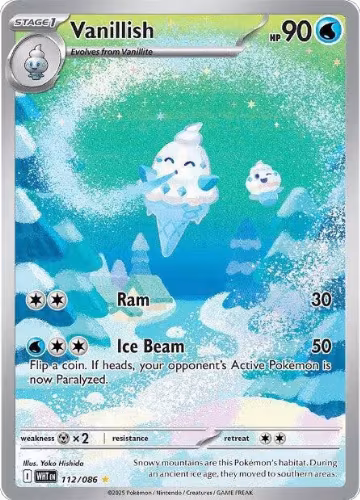 Vanillish - 112/086 (112/086), White Flare — Pokémon card price