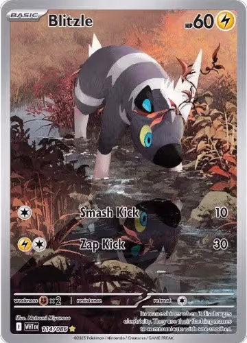 Blitzle - 114/086 (114/086), White Flare — Pokémon card price