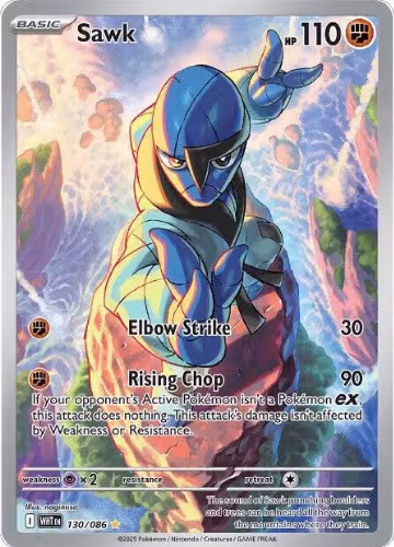 Sawk - 130/086 (130/086), White Flare — Pokémon card price
