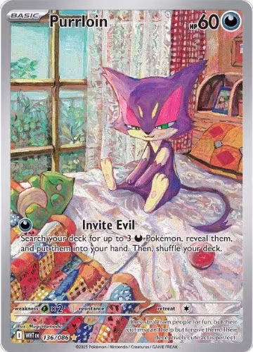 Purrloin - 136/086 (136/086), White Flare — Pokémon card price