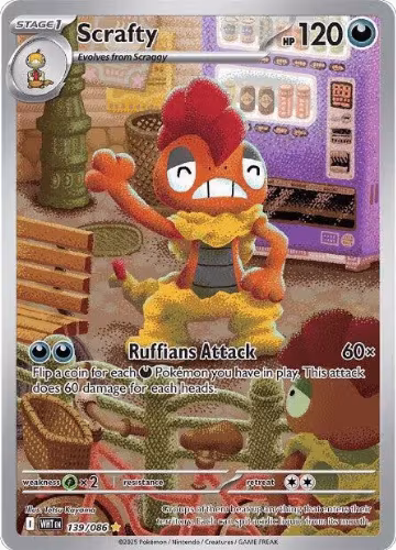 Scrafty - 139/086 (139/086), White Flare — Pokémon card price